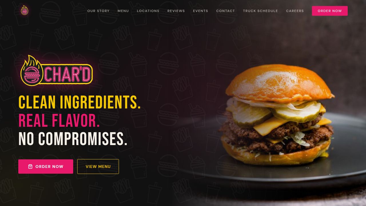 Menu — CHAR'D | Burgers, Fries, Shakes & More